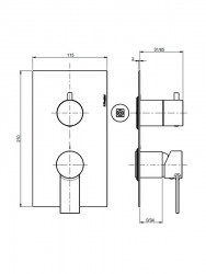 F.lli Frattini Rubinetterie Gaia 55523V2+98013