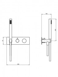 F.lli Frattini Rubinetterie Pepe XLS 316 Inox 69529S+90092+98018