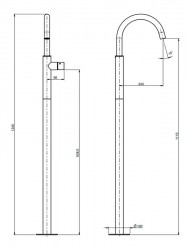 F.lli Frattini Rubinetterie Pepe XLS 316 Inox 69595S+90093+99095