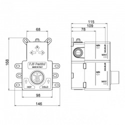 F.lli Frattini Rubinetterie VitaDue 35523V2+98013