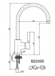 Черный смеситель для кухни KorDi Black Night KD 3305-D6 Black Matt